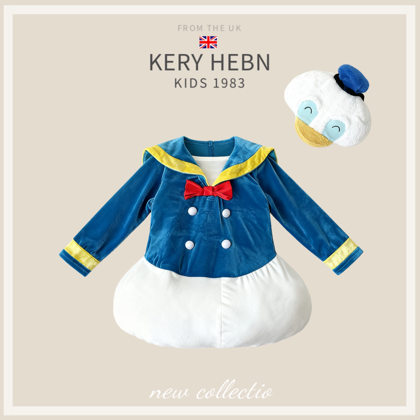 KeryHebn秋冬儿童连体衣服男女童可爱唐老鸭黛西迪士尼cos服装服