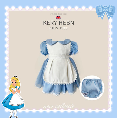 KeryHebn女童夏季迪士尼连衣裙爱丽丝公主裙生日装宝宝六一演出服