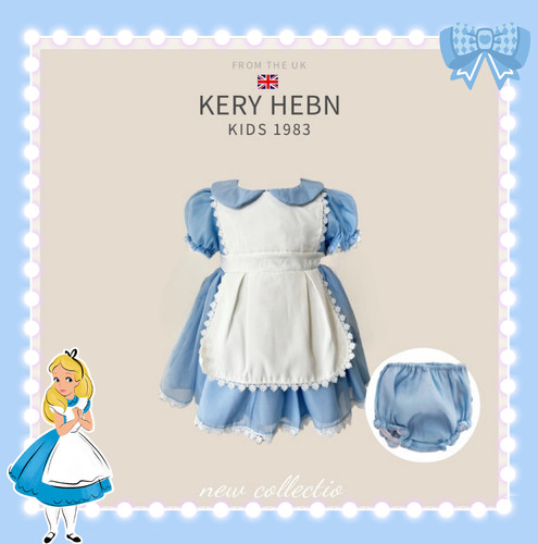 KeryHebn女童夏季迪士尼连衣裙爱丽丝公主裙生日装宝宝六一演出服