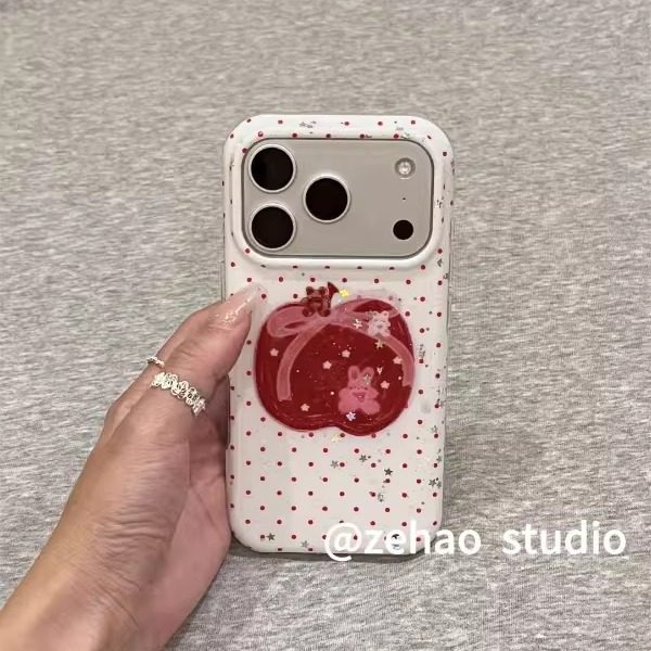 韩系红波点小熊苹果iPhone17promax苹果15promax手机壳16promax创意新款14高级好看13网红爆款17pr个性防摔套,3C数码配件,手机保护套/壳,淘宝优惠券,粉丝福利购,淘宝优惠卷