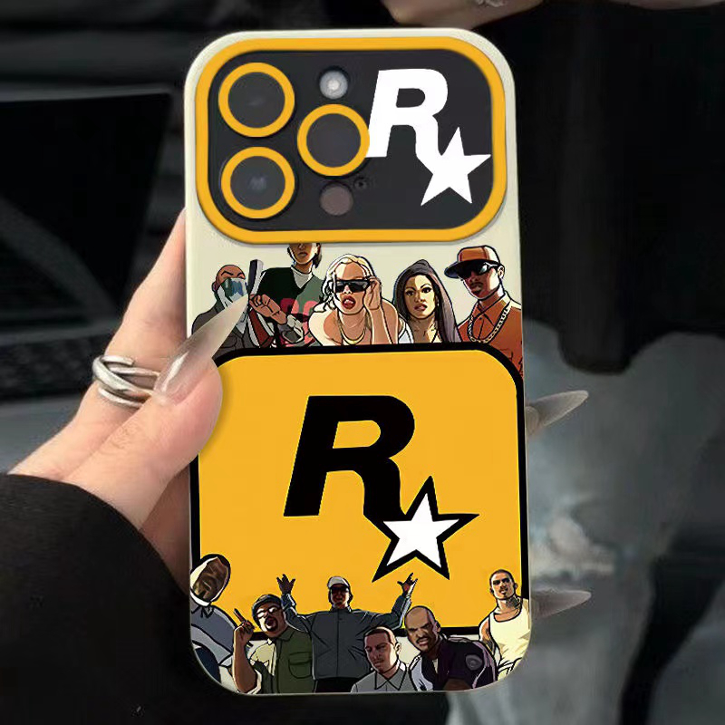 大视窗潮牌R星iPhone15手机壳创意新款17ProMax适用苹果13硅胶软壳12情侣11高级感16promax爆款14全包保护套