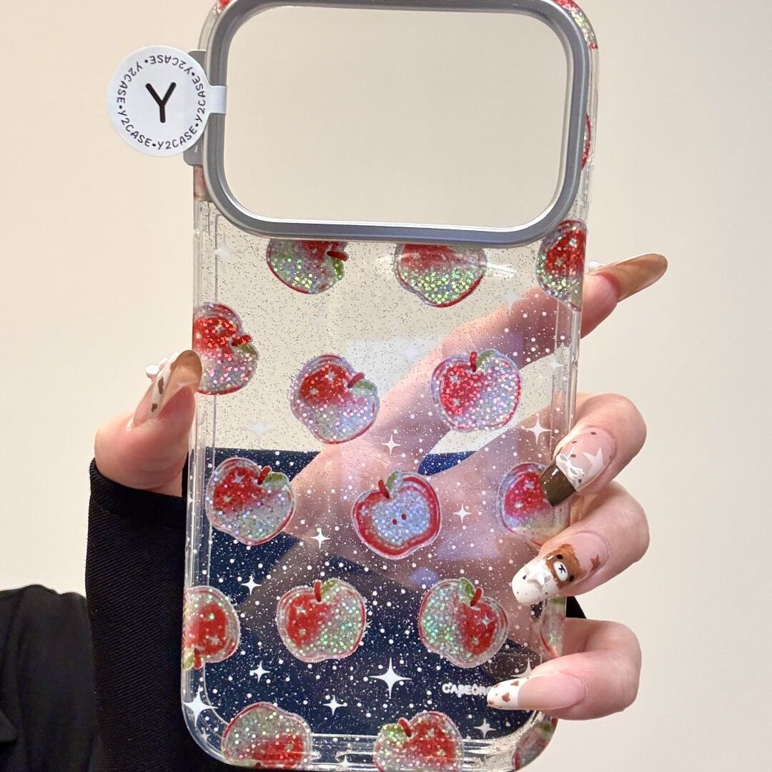 ins简约透明闪粉鎏金满屏苹果适用iPhone17promax新款苹果16promax手机壳15p个性创意14小众少女13高级保护套