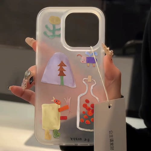 卡通怪兽花瓶苹果16ProMax手机壳iphone17promax新款15pro透明14小众创意13高级感12个性情侣17pro全包保护套