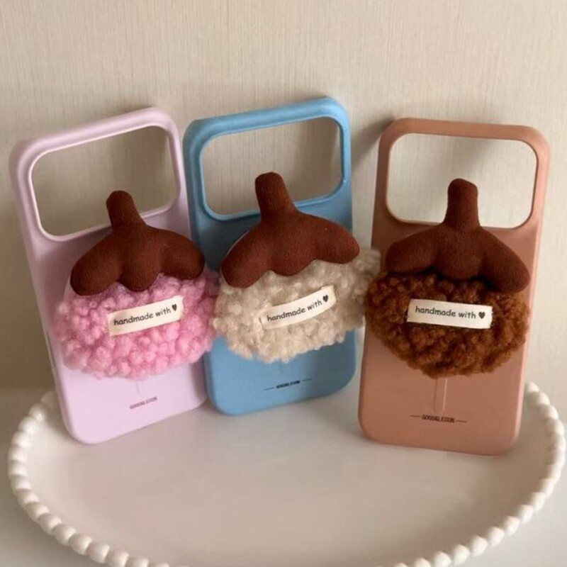 韩系奶油风立体栗子磁吸支架适用苹果17promax新款iPhon