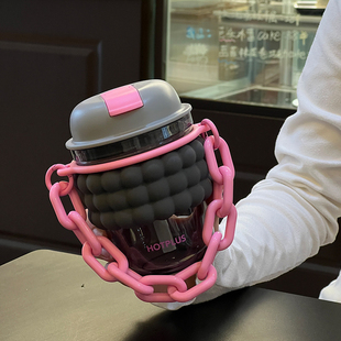 章鱼小姐的杯子泡泡吸管杯女生夏季高颜值可爱水杯便携咖啡随行杯