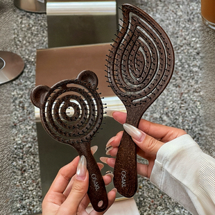 OSAKI椰壳镂空按摩梳高颅顶蓬松顺发开结按摩女士专用长发排骨梳