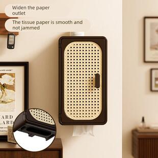 中古风收纳巾纸盒挂ZMF式大包纸巾壁挂式家厨房卫生悬间倒挂置物