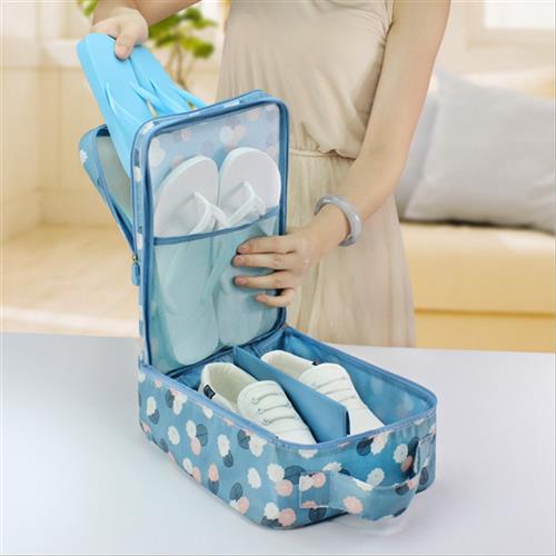 旅行鞋子收纳袋整理包防尘鞋袋收纳包3位大容量旅游便携鞋盒鞋包