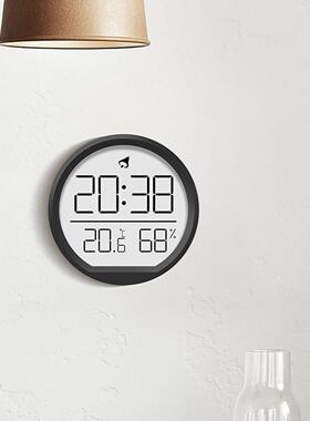 新款纤薄温湿度计时钟室内家用电