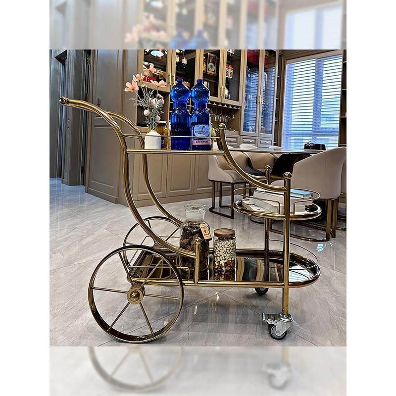 餐车酒水车餐厅酒店带灯手推车茶水车KTV小吃点心蛋糕活动服务车