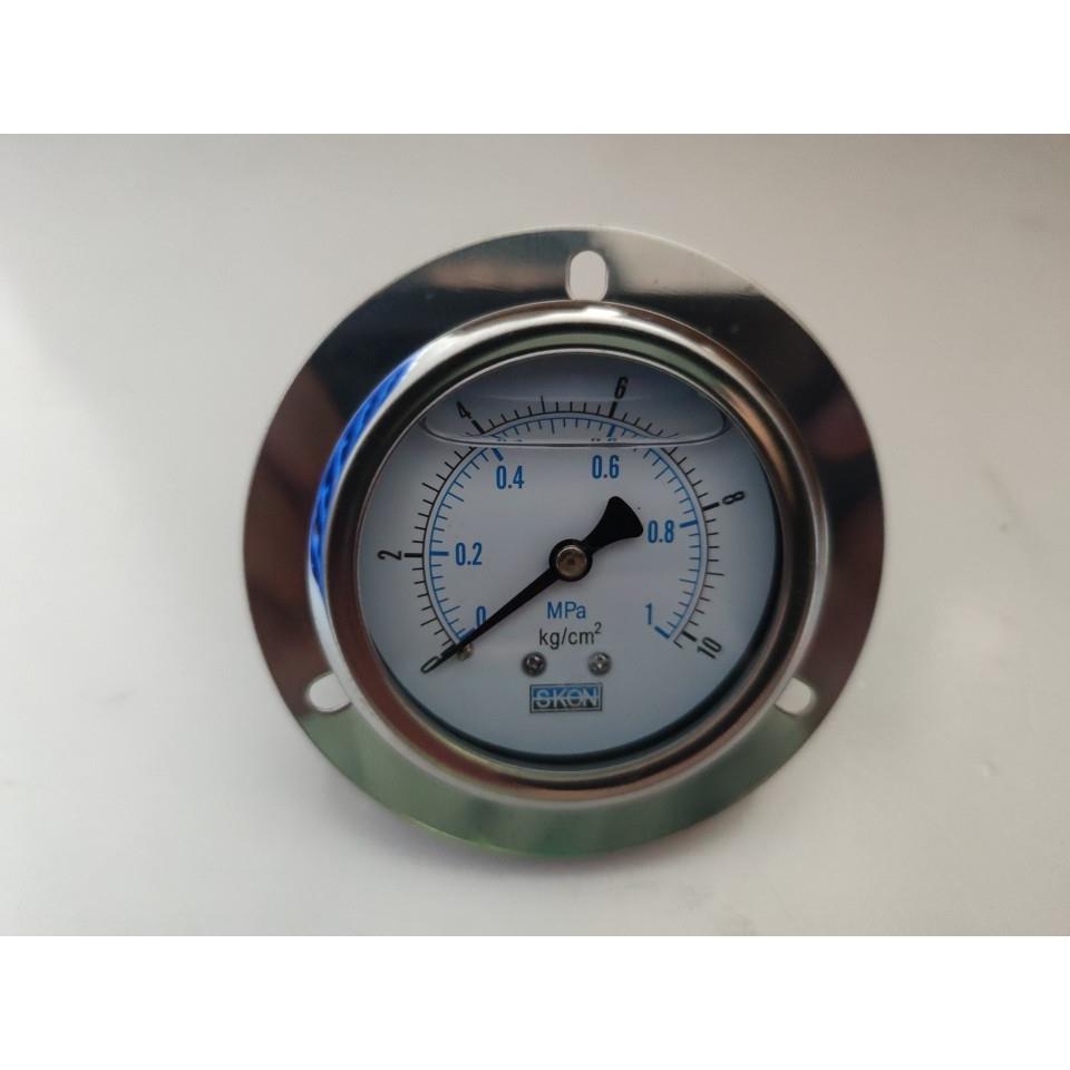 SKON轴向不锈钢外壳耐震压力表YN60ZT油压表KG/MPA 1/4PT抗震充油