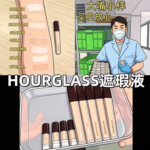 现货秒发Hourglass遮瑕蜜痘印斑点提亮泪沟Brich试用装小样