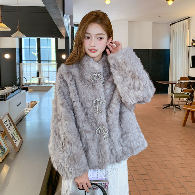 【现货】2025冬装仿花狐皮毛一体毛绒外套095-8320-P215-K318,女装皮草,浙宝095(原288A)