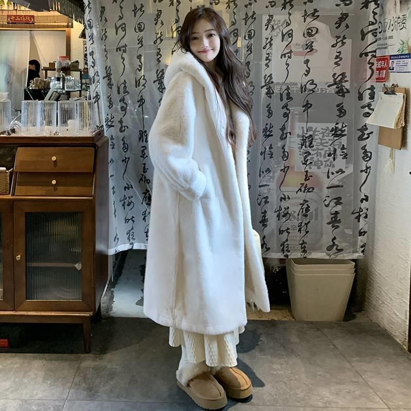 现货2024秋冬皮毛一体仿皮草长款毛绒大衣外套095-9126-P240-K368,女装皮草,浙宝095(原288A)