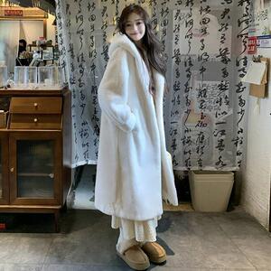 现货2024秋冬皮毛一体仿皮草长款毛绒大衣外套095-9126-P240-K368图片