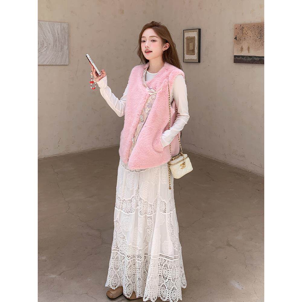 【现货】2025冬装新款皮毛一体马甲外套095-8311-P135-K198,女装皮草,浙宝095(原288A)