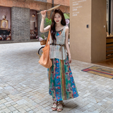 【已出货】2025夏装复古度假罩衫吊带裙两件套095-8188-P145-K198，商品下架区，浙宝095(原288A)