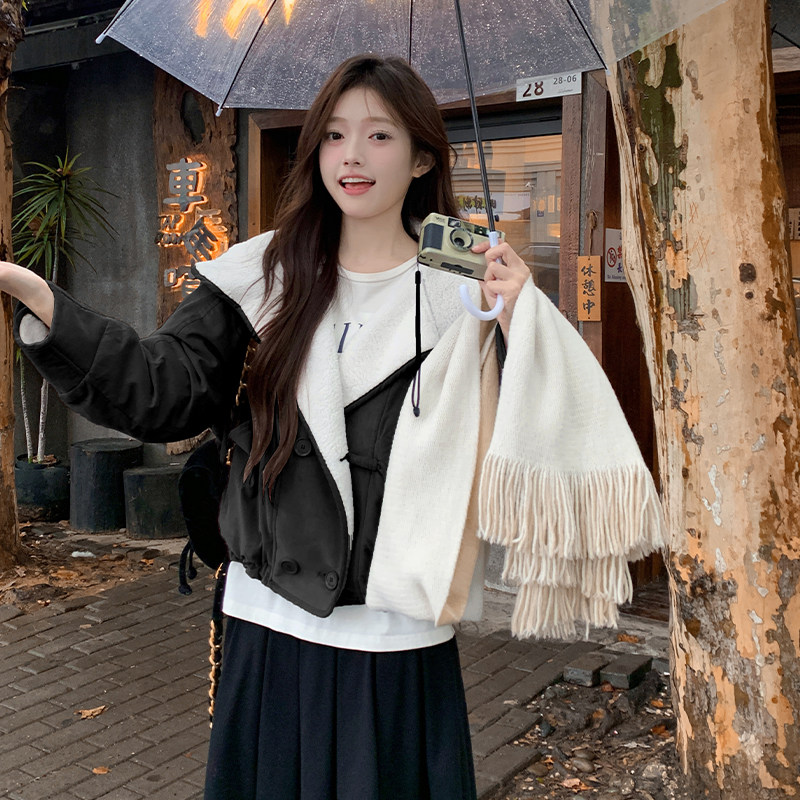 【现货】2024新款90白鸭绒羊羔毛灯芯绒羽绒服095-9172-P245-K368,女装羽绒服,浙宝095(原288A)