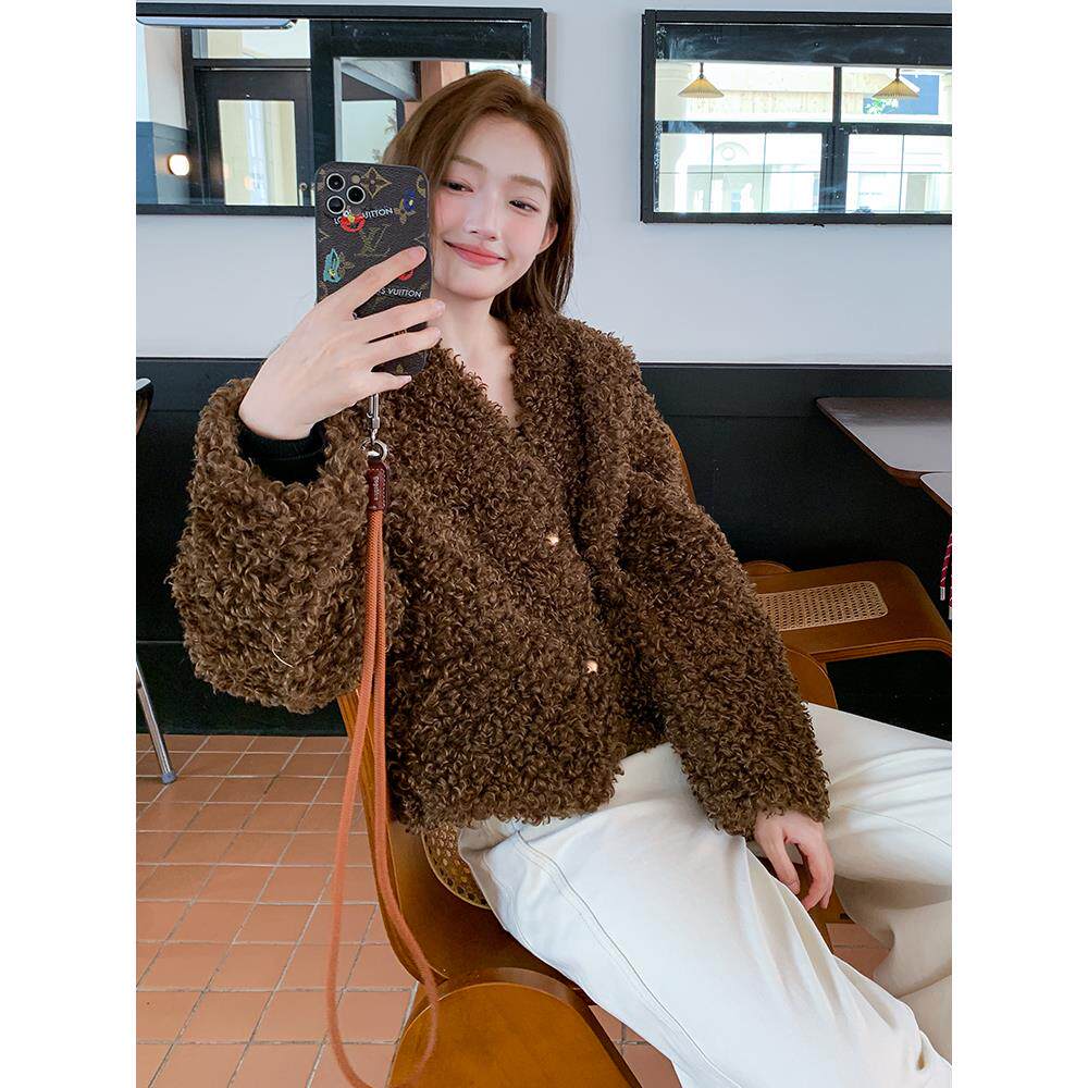 【现货】2025冬季短款皮毛一体毛绒外套095-8317-P155-K238,女装皮草,浙宝095(原288A)