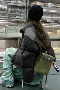 【买家秀 现货】2023新款撞色拼接白鸭绒羽绒服095-985-P225-K338图片