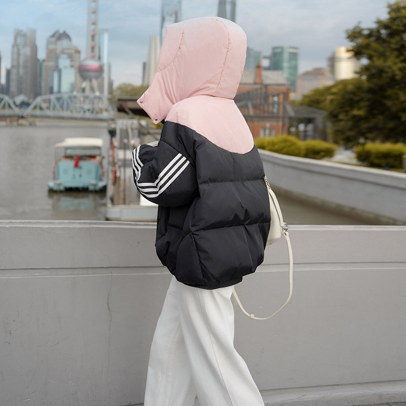 【现货】2023冬装撞色拼接短款白鸭绒羽绒服095-996-P215-K338,女装羽绒服,浙宝095(原288A)