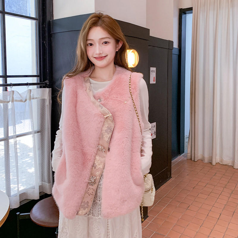 【现货】2025冬装新款皮毛一体马甲外套095-8311-P135-K198,女装皮草,浙宝095(原288A)
