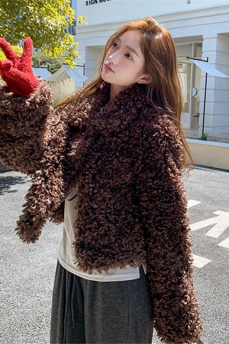 【现货】2025冬装新款皮毛一体毛绒外套095-8318-P175-K258,女装皮草,浙宝095(原288A)