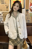 现货2024秋冬新款仿皮草短款皮毛一体毛绒外套095-9122-P135-K218，女装短外套，浙宝095(原288A)