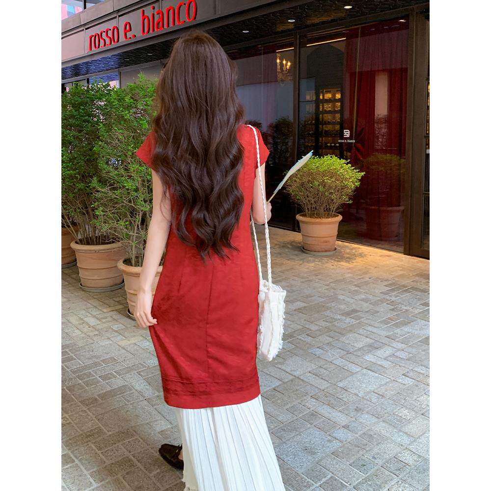 【已出货】2025夏装新中式风连衣裙鱼尾旗袍095-8193-P135-K198,女装汉服/婚纱/旗袍/礼服,浙宝095(原288A)