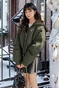 【主推 现货】90白鸭绒撞色大翻领棒球羽绒服095-906-P285-K418图片