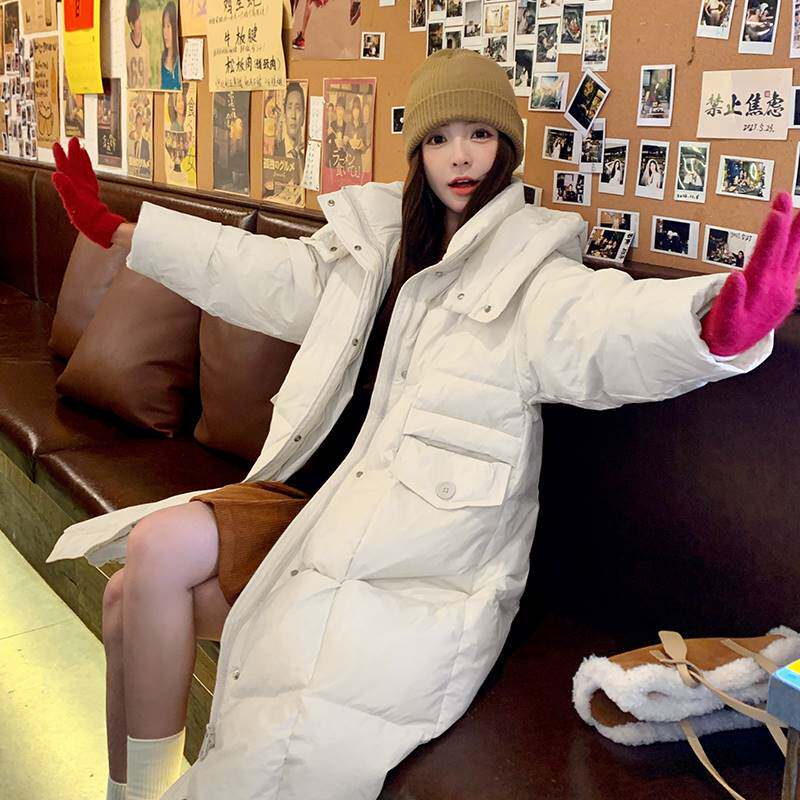 【现货】2024冬季中长款加厚过膝白鸭绒羽绒服095-9166-P255-K368,女装羽绒服,浙宝095(原288A)