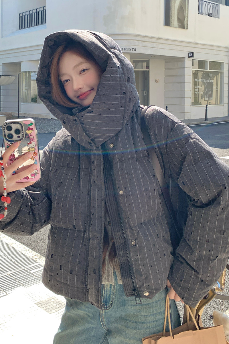 【现货】90绒2025冬装新款镂空烫钻羽绒服095-8371-P305-K458,女装羽绒服,浙宝095(原288A)
