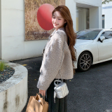 【现货】2025冬装新款蝴蝶扣皮毛一体外套095-8315-P195-K288，女装皮草，浙宝095(原288A)