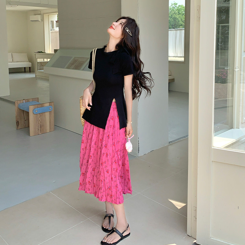 【现货】2025夏装新款设计感上衣半身裙两件套095-8211-P145-K218，女装套装/套裙，浙宝095(原288A)