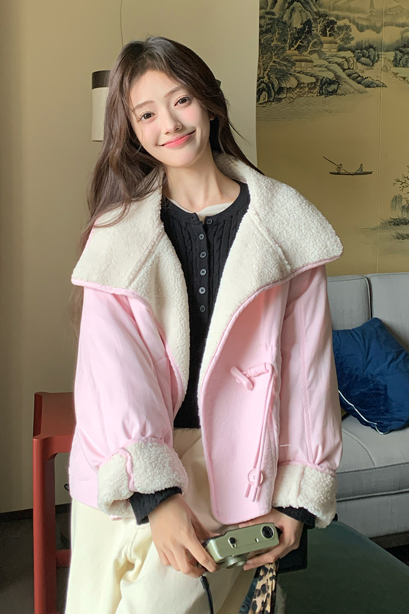 【现货】2024新款90白鸭绒羊羔毛灯芯绒羽绒服095-9172-P245-K368,女装羽绒服,浙宝095(原288A)