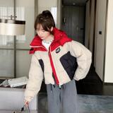 【现货】2024新款撞色拼接短款白鸭绒羽绒服095-932-P195-K298，女装羽绒服，浙宝095(原288A)