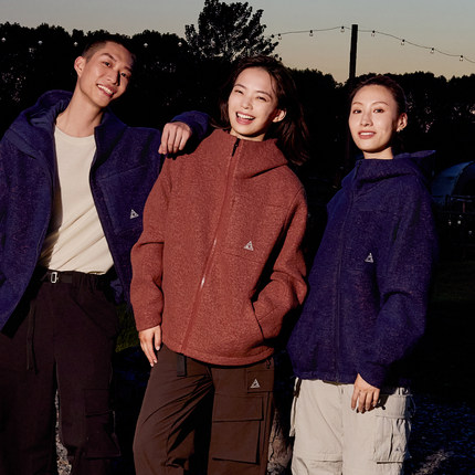 又见高山MetaMount CITY 粗花毛毡连帽羊毛混纺夹克外套上衣