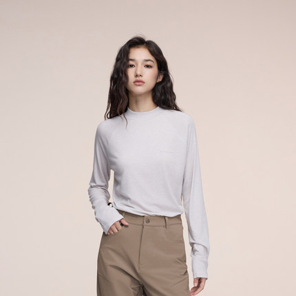 又见高山MetaMount CITY 天丝羊毛混纺修身小高领长袖T恤25年秋