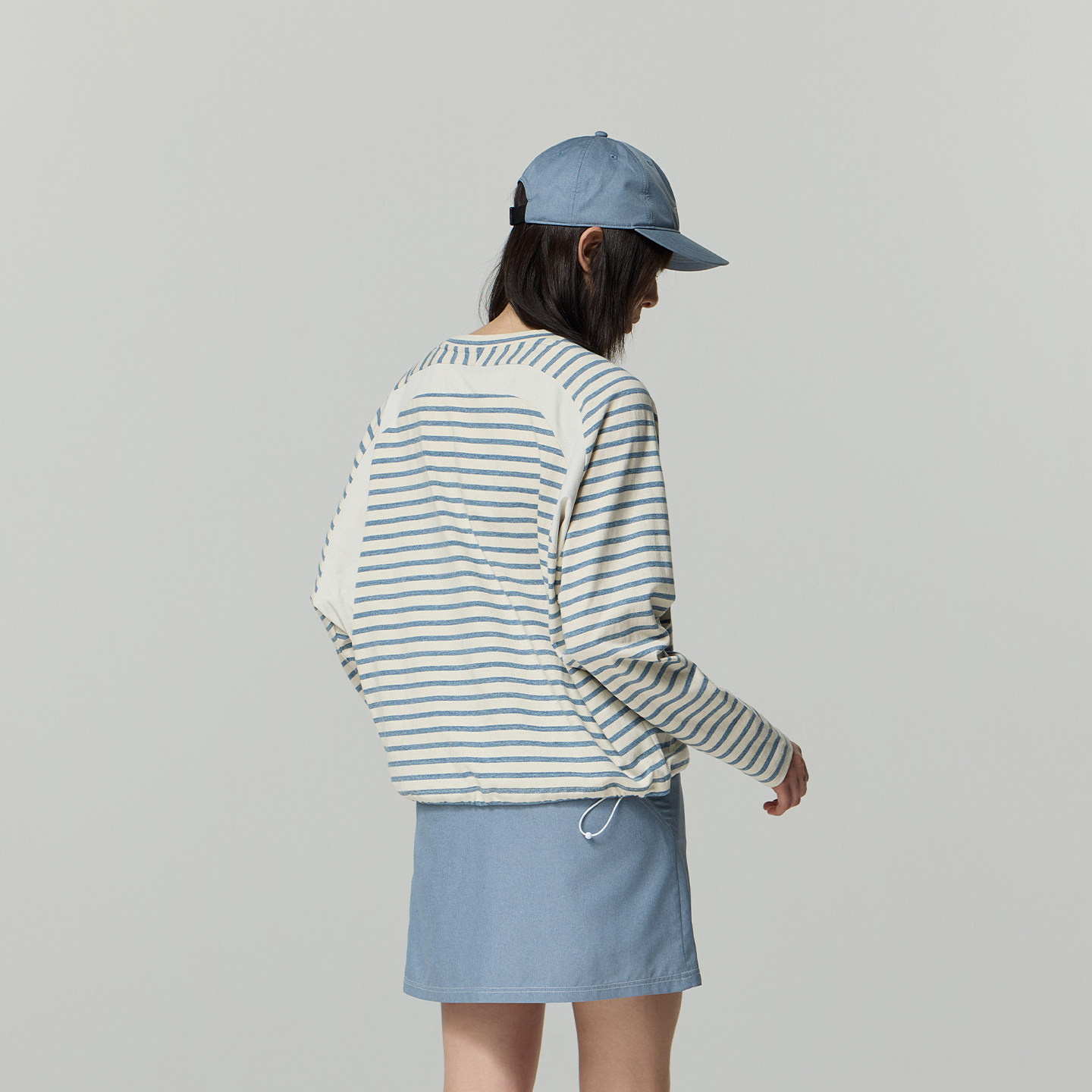 又见高山MetaMount 条纹长袖T恤蝙蝠袖舒适26SS春夏新品