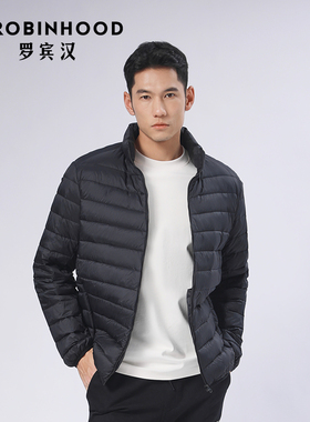 罗宾汉冬季时尚休闲保暖修身男士轻薄立领羽绒服-R138Y51130