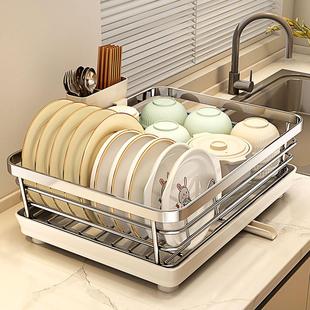 304不锈钢碗盘沥水架厨房水池置物架水槽放碗筷沥水篮碗碟收纳架