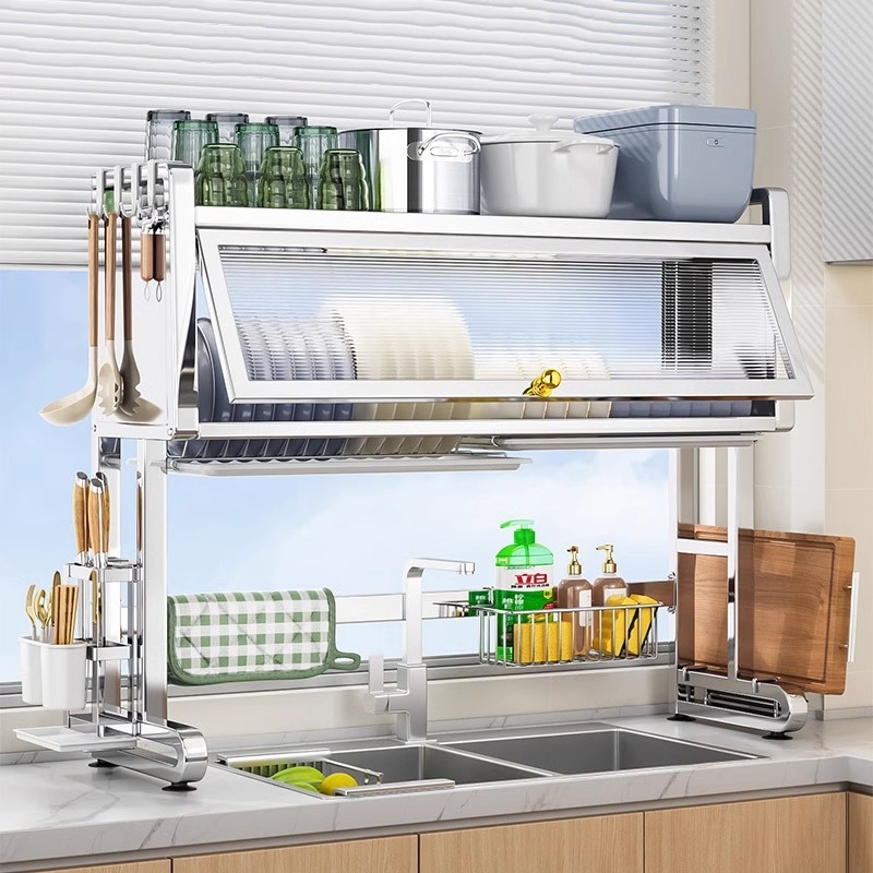 【带沥水盘】304不锈钢水槽架