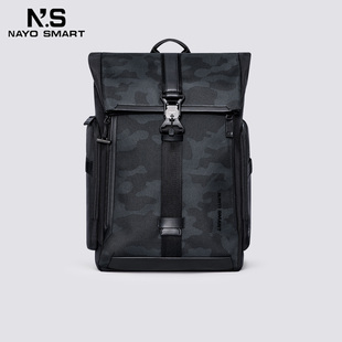 nayo smart背包男士双肩包商务通勤旅行翻盖迷彩弹道尼龙HermanH2