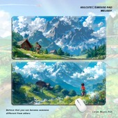 治愈系鼠标垫超大动漫卡通ins风键盘办公学生动漫风景电脑桌垫子