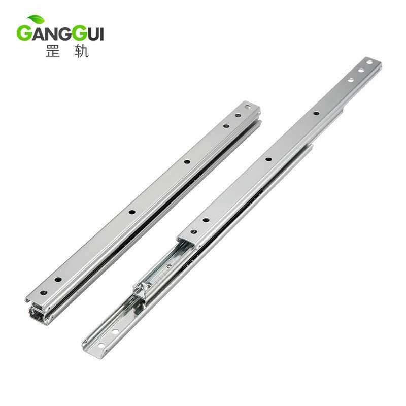 新款直销17mm宽二节窄形双向抽屉滑轨导轨小型滑轨两节礼品盒钢珠,基础建材,导轨,淘宝优惠券,粉丝福利购,淘宝优惠卷