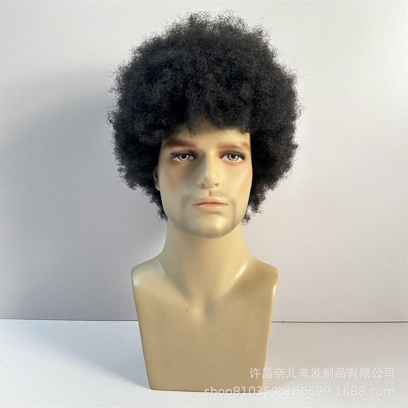 新款直销士爆炸头 摇滚朋克风嘻哈爵士假发套 毛毛虫假发套非洲卷