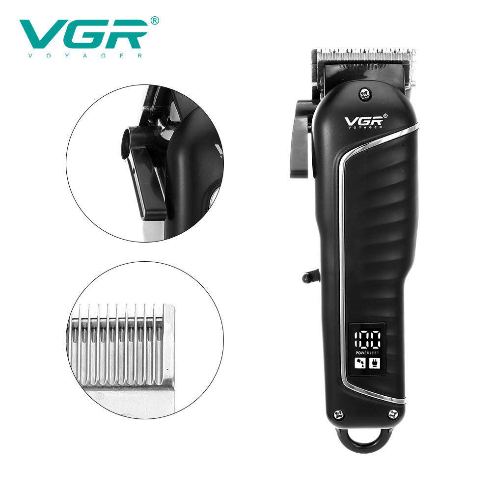 新款直销VGR683外贸新款数显电推剪 电动充电理发器电推子 发廊油