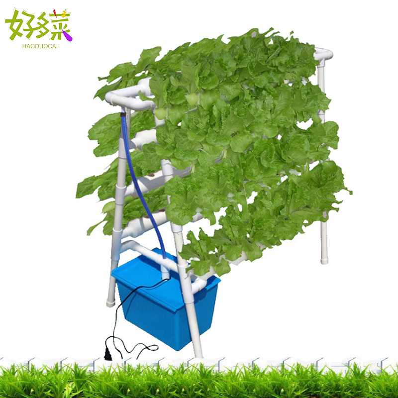 新款直销72孔立体花架双面管道无土栽培设备 阳台种菜 水培蔬菜循