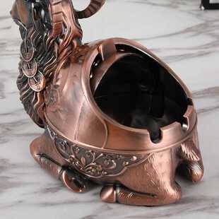 新款直销可爱山羊小动物复古金属烟灰缸创意个性茶几车载汽车内时