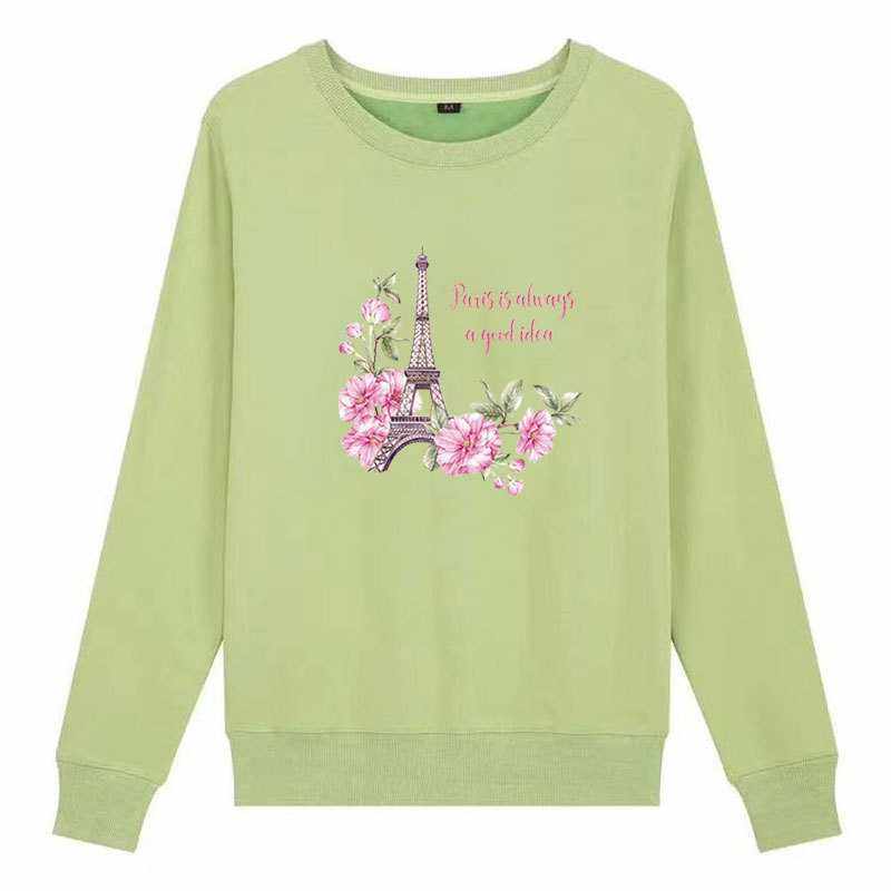 新款直销时尚女装花朵铁塔热转印烫画图案 DIY服装柯式胶印logo烫,女装/女士精品,大码内搭,淘宝优惠券,粉丝福利购,淘宝优惠卷